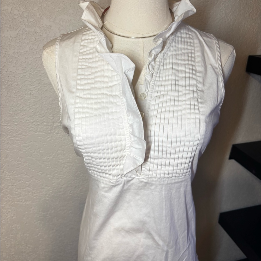 Banana Republic Cream Ruffled Top